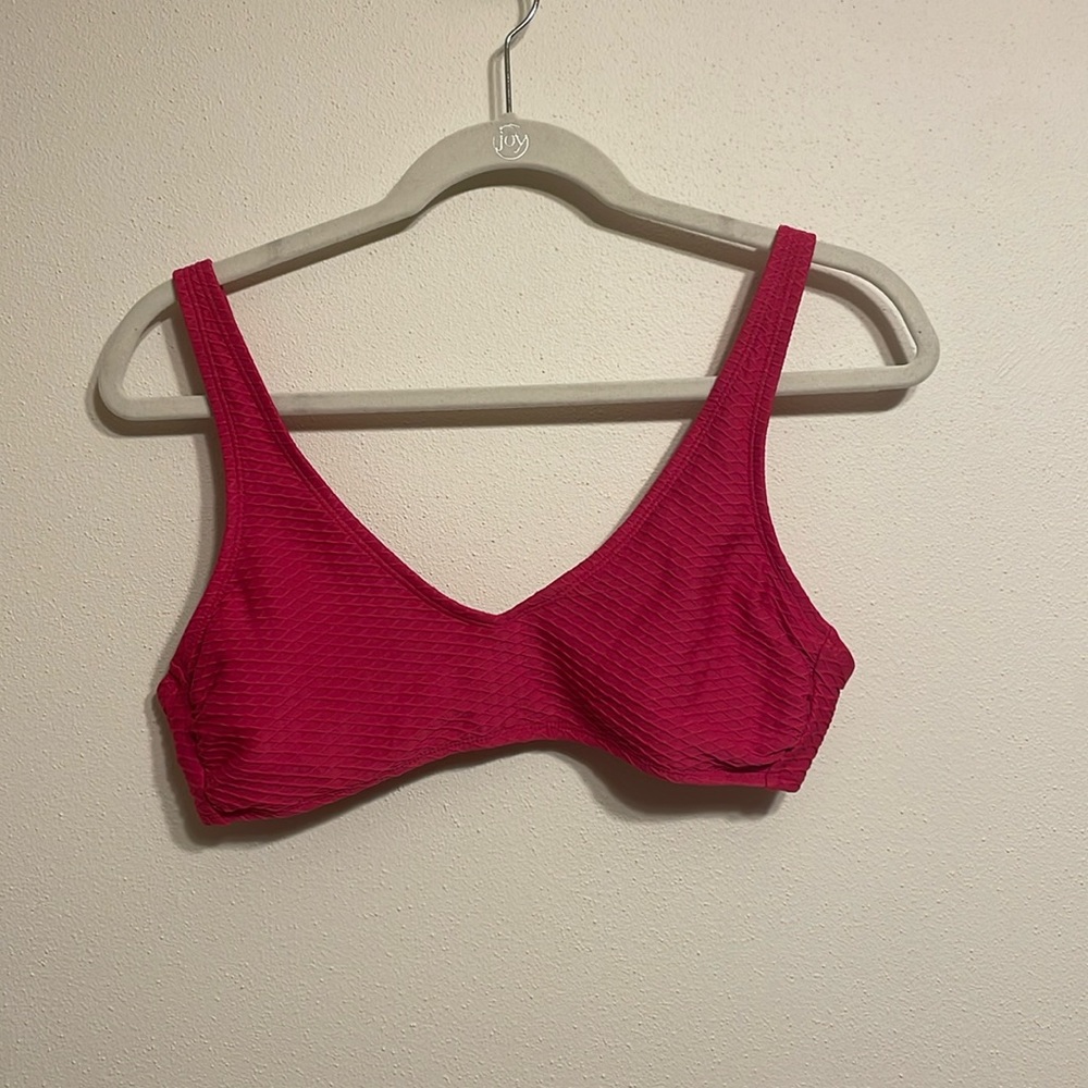 Hot pink bikini swim top